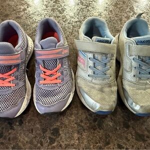 Asics sz 1.5 and Saucony sz 1 girls Shoes